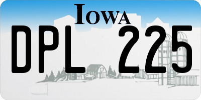 IA license plate DPL225