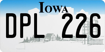 IA license plate DPL226