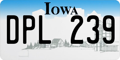 IA license plate DPL239