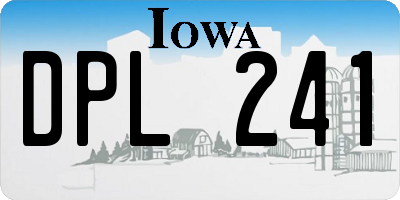IA license plate DPL241