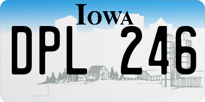 IA license plate DPL246