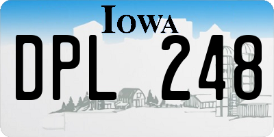 IA license plate DPL248