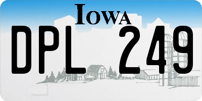 IA license plate DPL249