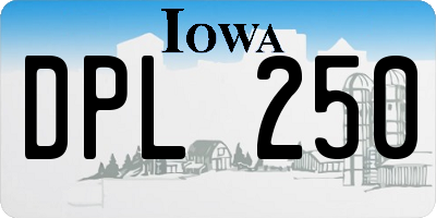 IA license plate DPL250