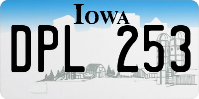 IA license plate DPL253