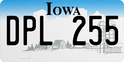 IA license plate DPL255