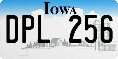 IA license plate DPL256