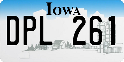 IA license plate DPL261