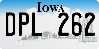 IA license plate DPL262