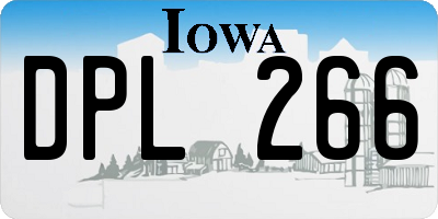 IA license plate DPL266