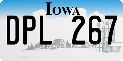IA license plate DPL267