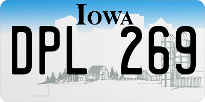 IA license plate DPL269