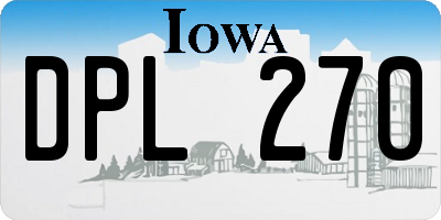 IA license plate DPL270