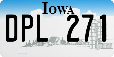 IA license plate DPL271