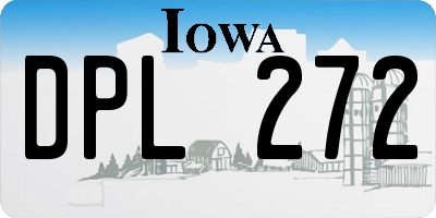 IA license plate DPL272