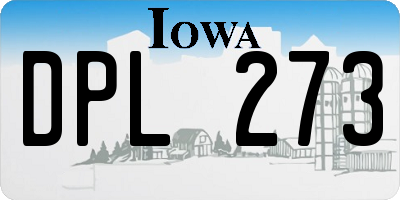 IA license plate DPL273