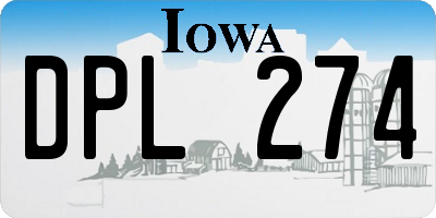 IA license plate DPL274