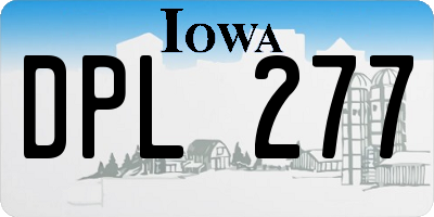 IA license plate DPL277
