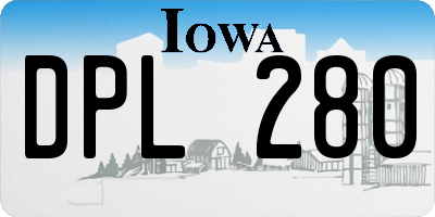 IA license plate DPL280