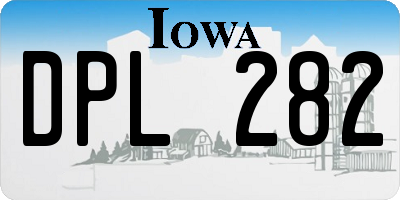 IA license plate DPL282