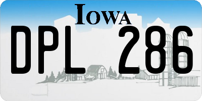 IA license plate DPL286