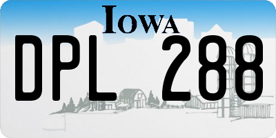 IA license plate DPL288