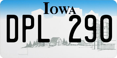 IA license plate DPL290