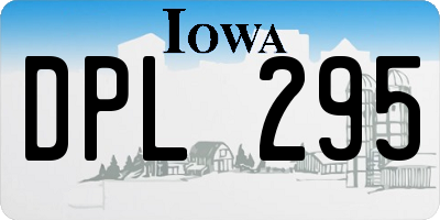 IA license plate DPL295