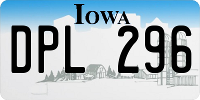 IA license plate DPL296