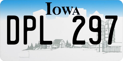 IA license plate DPL297