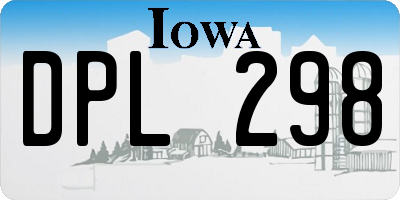 IA license plate DPL298