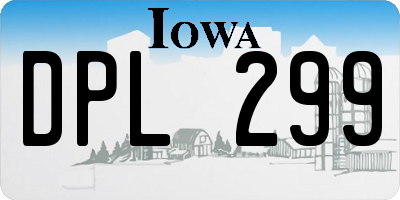 IA license plate DPL299