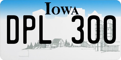 IA license plate DPL300