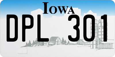 IA license plate DPL301