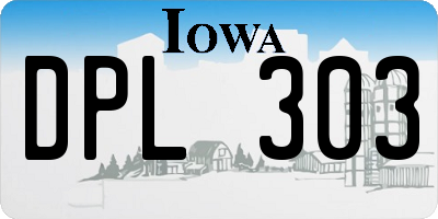 IA license plate DPL303