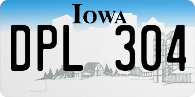 IA license plate DPL304