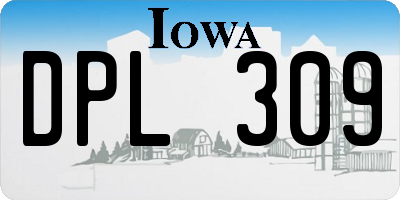 IA license plate DPL309