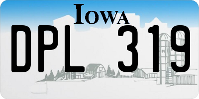 IA license plate DPL319