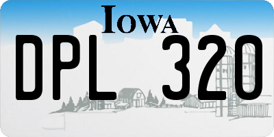 IA license plate DPL320