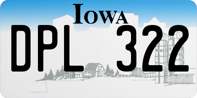 IA license plate DPL322