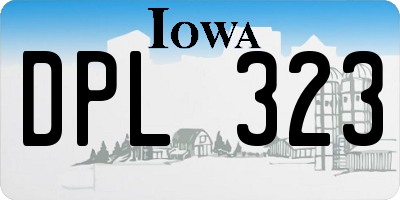 IA license plate DPL323