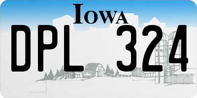 IA license plate DPL324