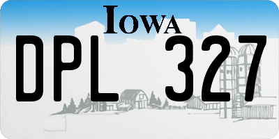 IA license plate DPL327