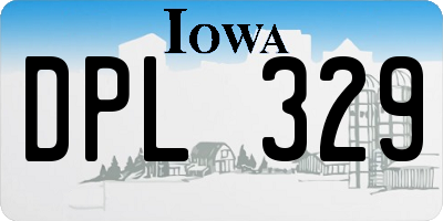 IA license plate DPL329