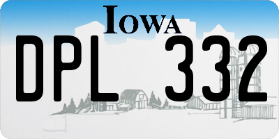 IA license plate DPL332