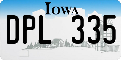 IA license plate DPL335
