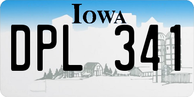 IA license plate DPL341