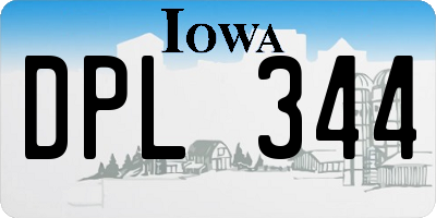 IA license plate DPL344