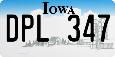 IA license plate DPL347