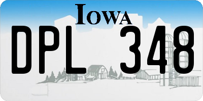 IA license plate DPL348